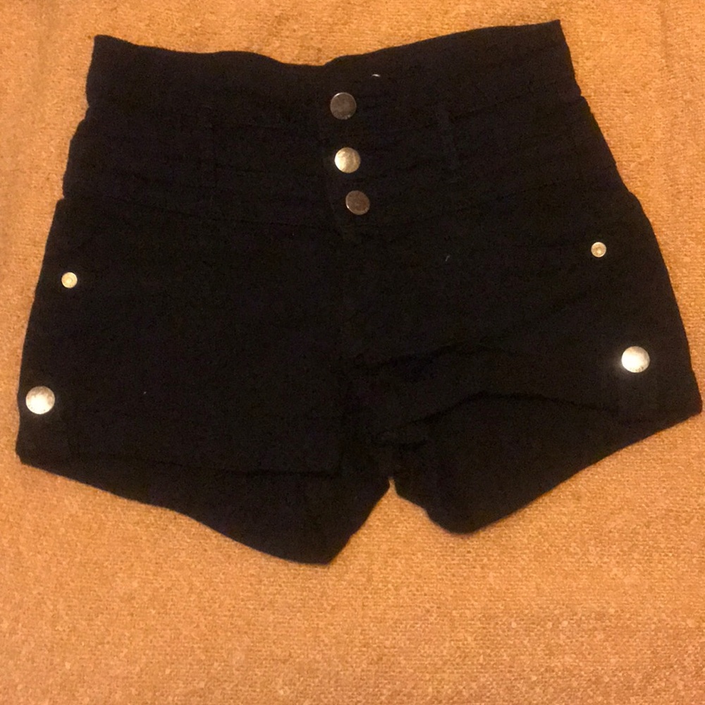 Black high waisted shorts